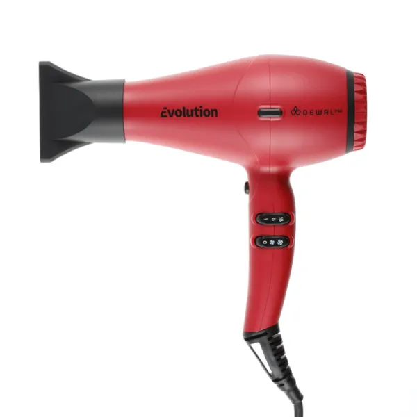 Фен DEWAL PRO EVOLUTION, красный, 2300Вт, ионизация, 2 насадки