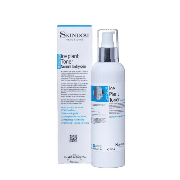 Skindom Тоник для лица Ice Plant Toner (Moisturizing) с ледником для нормальной и сухой кожи, 220 ml