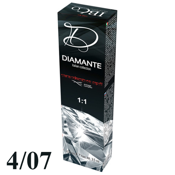 Крем-краска   DIAMANTE ARGAN OIL, 4/07 Шатен натуральный коричневый, 100 мл