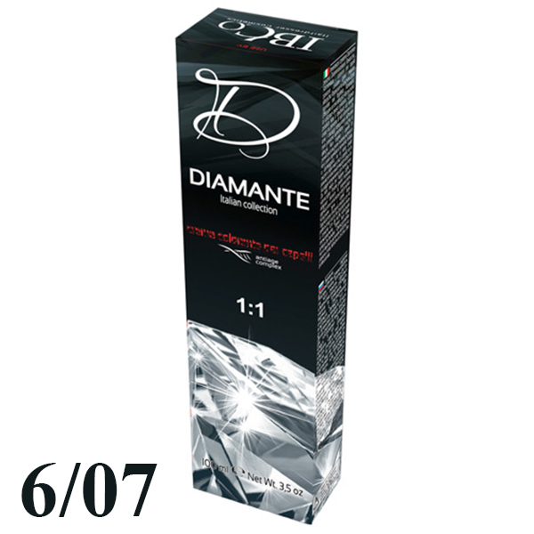 Крем-краска   DIAMANTE ARGAN OIL, 6/07 Темный блондин натуральный коричневый, 100 мл