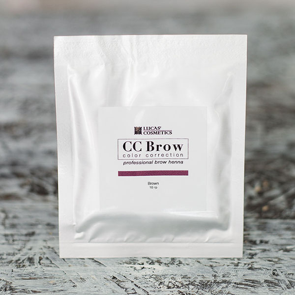 Lucas' Cosmetics CC Brow Brown - Хна для бровей, коричневый, в саше, 10 гр