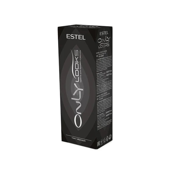 Estel Professional Оnly Looks - Краска для бровей и ресниц, тон 601 черная, 50 мл