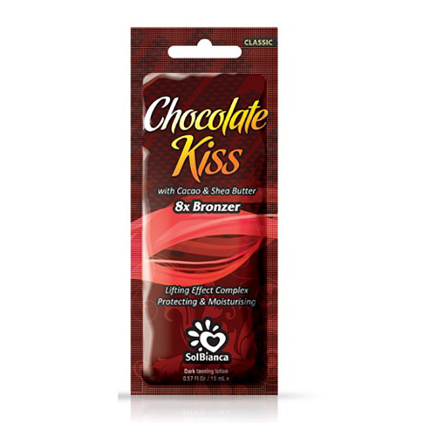 Крем для загара в солярии Chocolate Kiss с 8-компонентным бронзатором, саше 15 мл