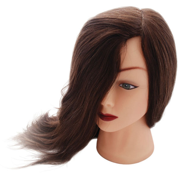 Dewal - Голова учебная шатенка, натуральные волосы 30-40 см