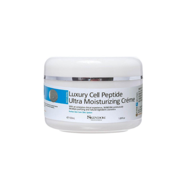 Skindom Крем для лица коллагеновый Luxury Cell Peptide Ultra Moisturizing Cream с элитными пептидами, 100 ml
