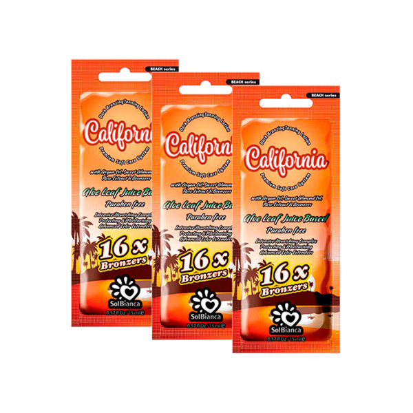 Крем для солярия на основе алоэ California,15 мл (упаковка 3 шт)