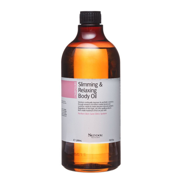Skindom Ароматическое массажное масло для тела Slimming & Relaxing Body Oil расслабляющее с лавандой, 1000 ml