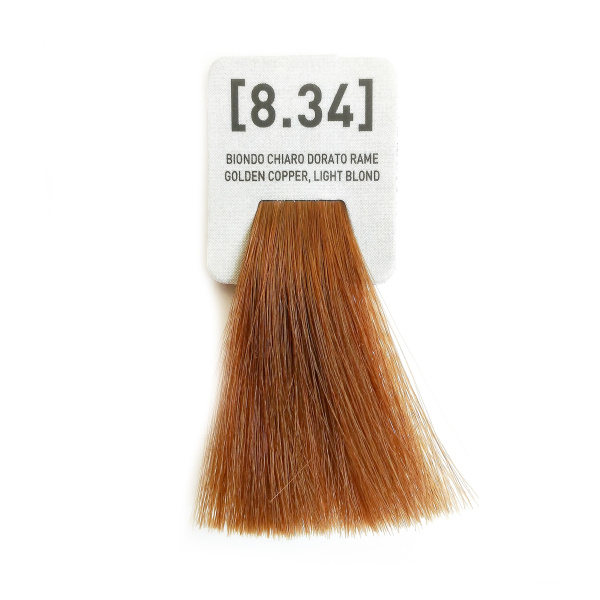 Перманентный краситель для волос 8.34 Золотисто-медный светлый блондин INCOLOR, 100 мл