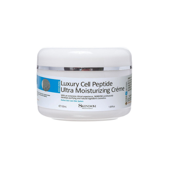 Skindom Крем для лица Luxury Cell Peptide Ultra Moisturizing Cream увлажняющий с элитными пептидами, 100 ml