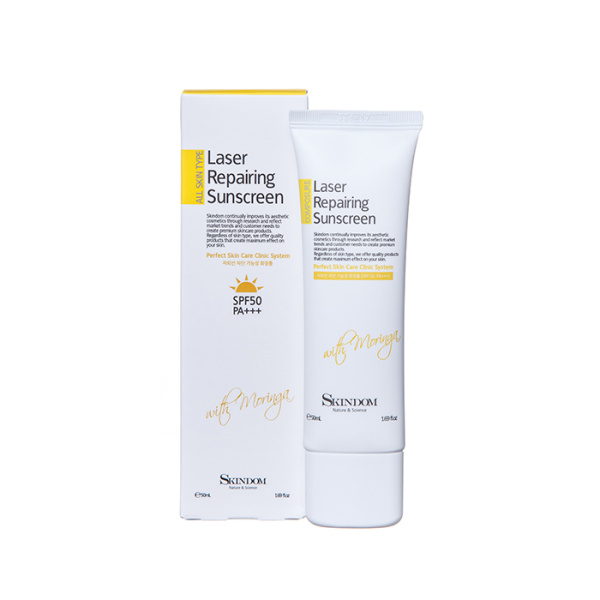 Skindom Солнцезащитный крем для лица Laser Repairing Sunscreen With Moringa с морингой SPF50 РА+++, 50 ml