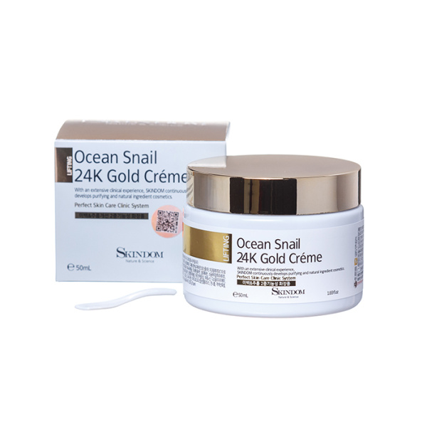 Skindom Крем для лица Ocean Snail 24К Gold Cream с экстрактом морской улитки и золота, 50 ml